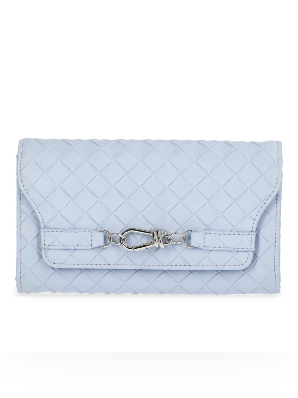 Time and Tru Women's Scarlet Envelope Wallet, Bashful Blue purse clutch